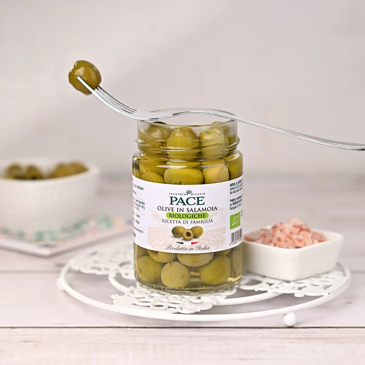 Olive Verdi Biologiche Denocciolate in Salamoia
