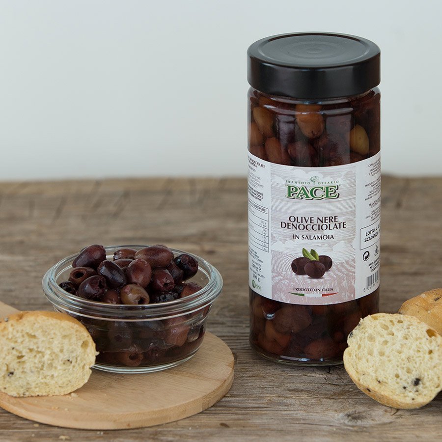 Olive Nere Denocciolate in salamoia