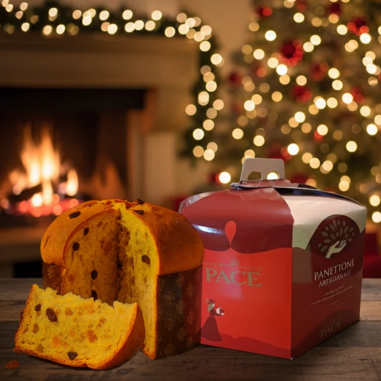 750 g Traditioneller handwerklicher Panettone mit entsteintem nativem Olivenöl extra