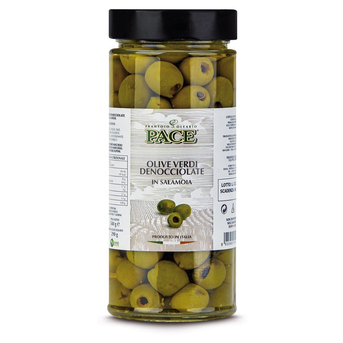 Olive Verdi Denocciolate in salamoia